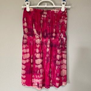 Pink tie-dye halter top